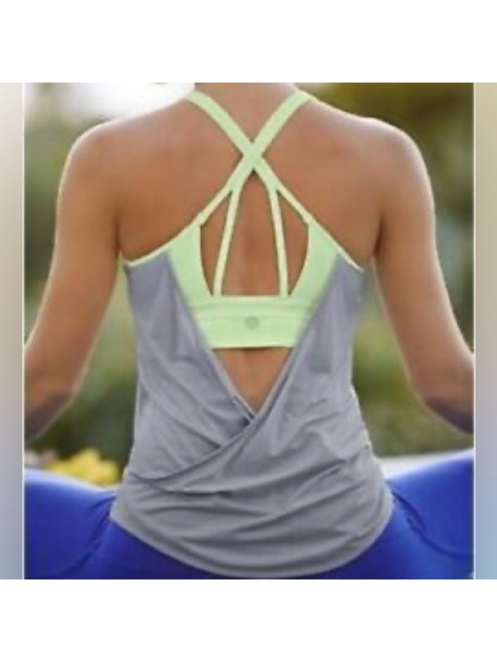 Athleta Full Force Open Back
Tank with Lime Trim size M